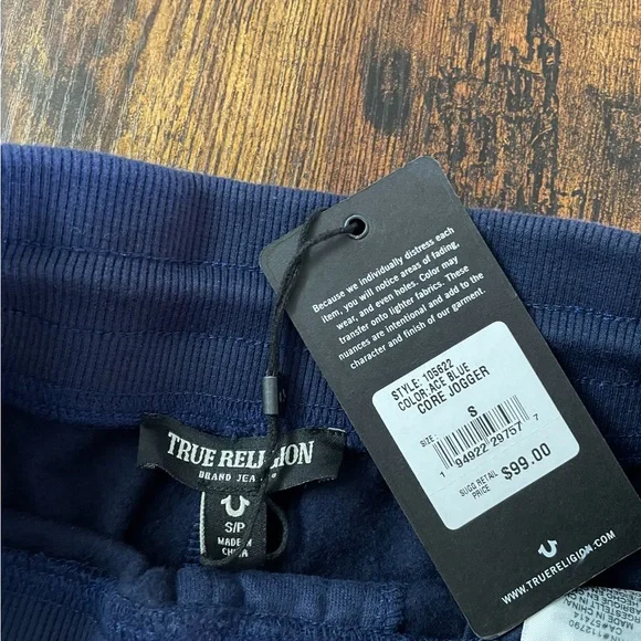 True Religion Blue Joggers - Picture 2 of 14